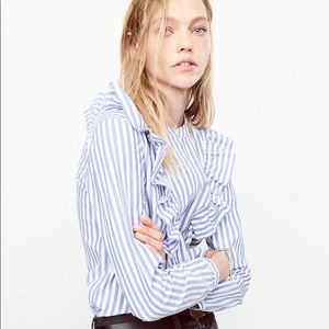 Madewell Whitney Stripe Ruffle Top
